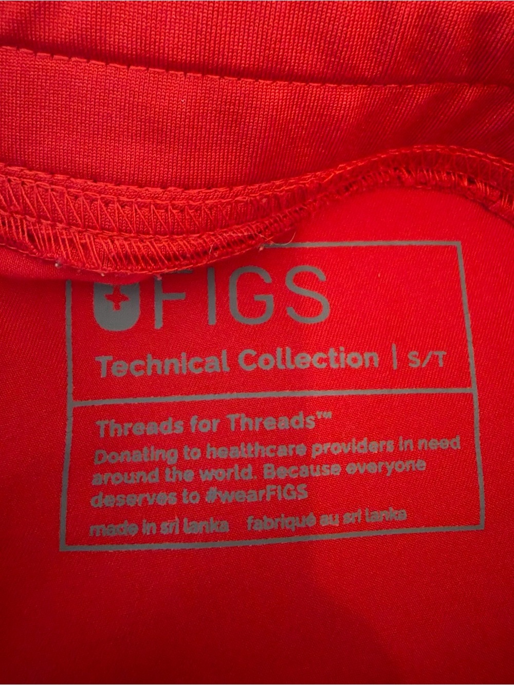 FIGS Technical Collection Red Slim Scrub Pants Size Small Tall S/T Workwear - Picture 6 of 9